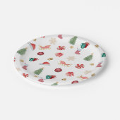Assiettes En Carton Fête de Noël pour enfants (Angle)