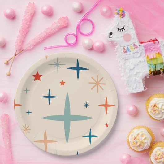 Assiettes En Carton Fête de Noël rétro (Fête)