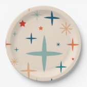 Assiettes En Carton Fête de Noël rétro (Devant)