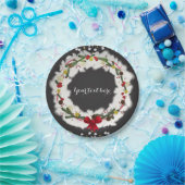 Assiettes En Carton Fête de Noël Russe White Pine Wreath (Fête)