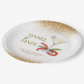 Assiettes En Carton Fête de Noël Tinsel et Tinis (Angle)