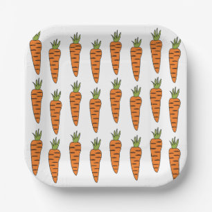 Assiettes En Carton Fête de nourriture saine légume Carotte