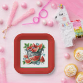 Assiettes En Carton Fête de pastèque en été (Fête)