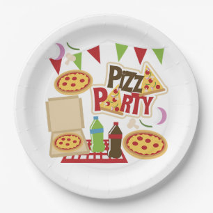 Assiettes En Carton Fête de Pizza