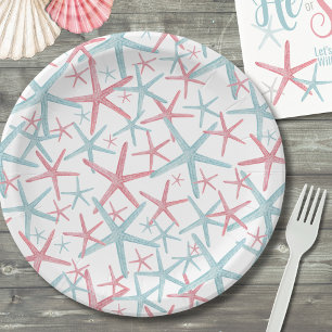 Assiettes En Carton Fête de plage d'été tropical