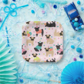 Assiettes En Carton Fête de Pug Birthday (Fête)