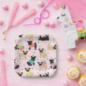 Assiettes En Carton Fête de Pug Birthday (Fête)