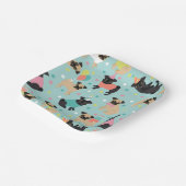 Assiettes En Carton Fête de Pug Birthday (Angulaire)