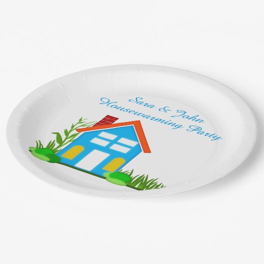 Assiettes En Carton Fête de réchauffement ménager avec Plaques de papi (Angle)