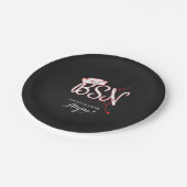 Assiettes En Carton Fête de remise des diplômes d'infirmière, tableau  (Angle)