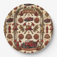 Fête de retraite de pompier vintage