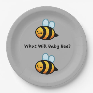 Assiettes En Carton Fête de Révélation du Sexe de l'Abeille