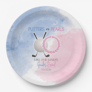 Assiettes En Carton Fête de révélation du sexe Putters ou Perles