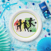 Assiettes En Carton Fête de soccer pour enfants (Fête)