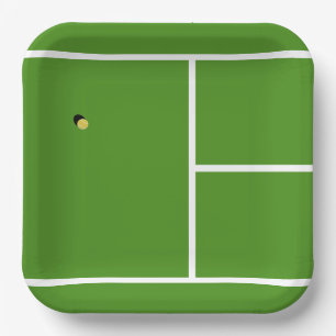 Assiettes En Carton Fête de tennis créative