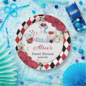 Assiettes En Carton Fête de thé d'anniversaire Alice au pays des merve (Fête)