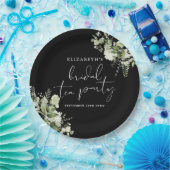 Assiettes En Carton Fête de thé élégante de mariage en noir et blanc a (Fête)