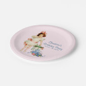 Assiettes En Carton Fête de thé pour filles (Angle)