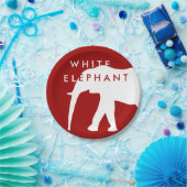 Assiettes En Carton Fête de vacances Eléphant Blanc Moderne (Fête)