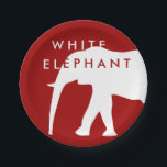 Assiettes En Carton Fête de vacances Eléphant Blanc Moderne<br><div class="desc">Par conceptions redéfinies</div>