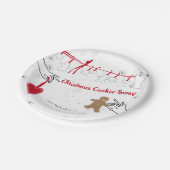 Assiettes En Carton Fête d'échange de biscuits de Noël (Angle)