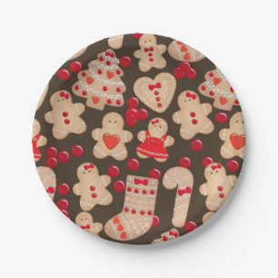 Assiettes En Carton Fête d'échange de biscuits de Noël : biscuits au g