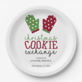 Assiettes En Carton Fête d'échange de biscuits Noël Four Mitts (Devant)