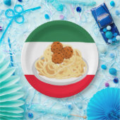 Assiettes En Carton Fête des boules de viande de spaghetti cool (Fête)