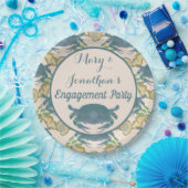 Assiettes En Carton Fête des Crabes-Aquarelle Crabes Bleus, Fiançaille (Fête)