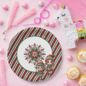 Assiettes En Carton Fête des Elfes de Noël (Fête)
