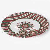 Assiettes En Carton Fête des Elfes de Noël (Angle)