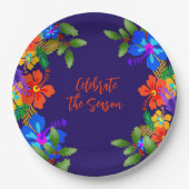 Assiettes En Carton Fête des fêtes de Luau à Hawaii (Devant)