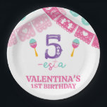 Assiettes En Carton Fête des filles multicolores moderne 5e anniversai<br><div class="desc">Moderne Multicolored Girls Fiesta 5e Anniversaire Papier Plate Girls fiesta thème cinquième anniversaire plaque de papier avec quelques picado papel,  grand nombre pourpre et maracas.</div>
