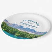 Assiettes En Carton Fête des funérailles de Mountain Lake (Angle)