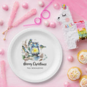 Assiettes En Carton Fête des lanternes de Noël en aquarelle (Fête)