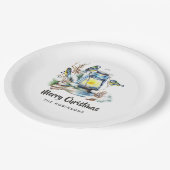 Assiettes En Carton Fête des lanternes de Noël en aquarelle (Angle)