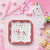 Assiettes En Carton Fête des mariées à vin de pizza italienne à main r (Fête)