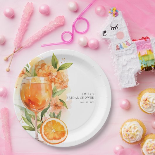 Assiettes En Carton Fête des mariées Aperol Spritz (Fête)