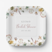 Assiettes En Carton Fête des mariées aquarelle (Recto)
