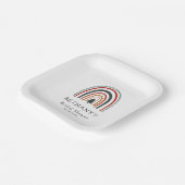 Assiettes En Carton Fête des mariées arc-en-ciel de Noël Boho (Angulaire)