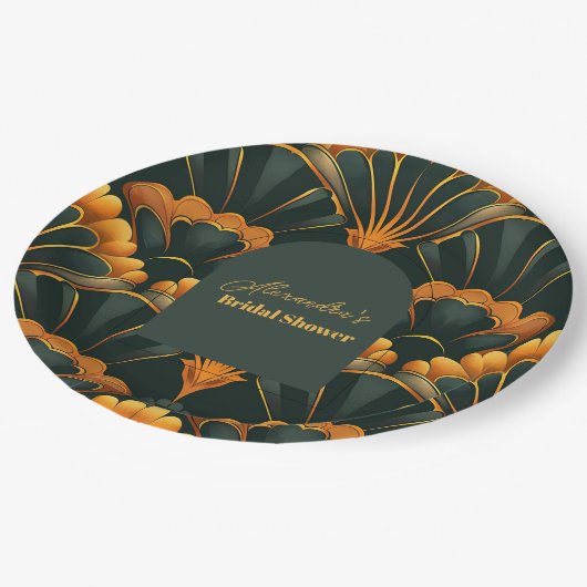 Assiettes En Carton Fête des mariées Art déco des années 20 (Angle)