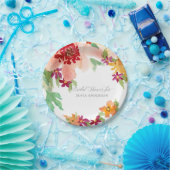 Assiettes En Carton Fête des mariées Automne Aquarelle Moderne Automne (Fête)