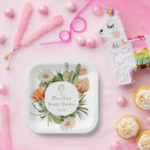 Assiettes En Carton Fête des mariées Boho Cactus (Fête)