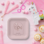 Assiettes En Carton Fête des mariées Boogie Disco Rose (Fête)