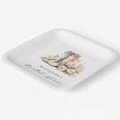 Assiettes En Carton Fête des mariées Bottes d'aquarelle florale rustiq (Angulaire)