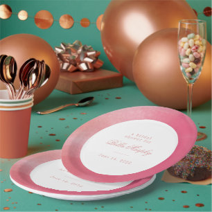 Assiettes En Carton Fête des mariées Bright Boho Ombre