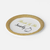 Assiettes En Carton Fête des mariées Chic Mariée à être (Angle)