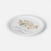 Assiettes En Carton Fête des mariées Citrouille Rustique d'automne (Angle)