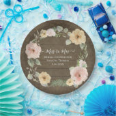 Assiettes En Carton Fête des mariées d'aquarelle de fleurs de courge d (Fête)