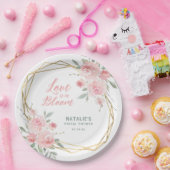 Assiettes En Carton Fête des mariées d'aquarelle florale (Fête)